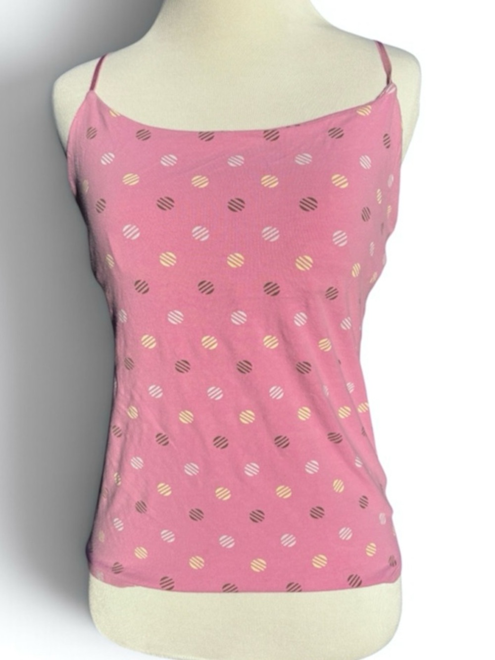 GAP Pink Polka Dot Spaghetti Strap Camisole